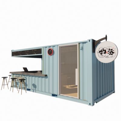 20ft 컨테이너 전공 상점 창고 현대 디자인 스타일과 50/75/100mm 웨이브 샌드위치 패널 벽