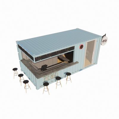 20ft 컨테이너 전공 상점 창고 현대 디자인 스타일과 50/75/100mm 웨이브 샌드위치 패널 벽