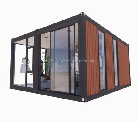 20ft Prefab 접는 컨테이너 50/75/100mm 웨브 샌드위치 패널 벽을 가진 집 접이성 접이성 작은 집