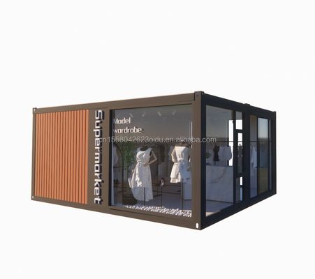 20ft Prefab 접는 컨테이너 50/75/100mm 웨브 샌드위치 패널 벽을 가진 집 접이성 접이성 작은 집