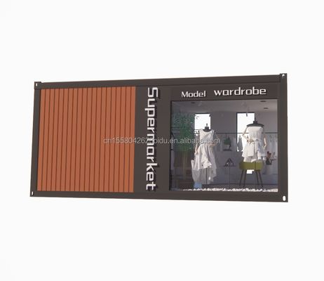20ft Prefab 접는 컨테이너 50/75/100mm 웨브 샌드위치 패널 벽을 가진 집 접이성 접이성 작은 집