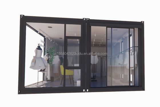20ft Prefab 접는 컨테이너 50/75/100mm 웨브 샌드위치 패널 벽을 가진 집 접이성 접이성 작은 집