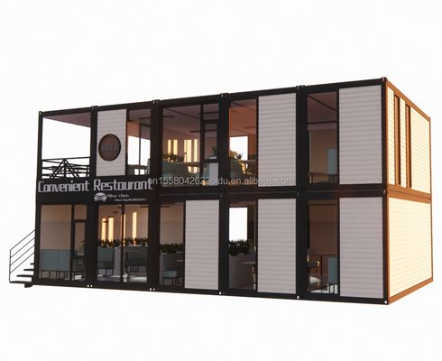 20ft Prefab 접는 컨테이너 50/75/100mm 웨브 샌드위치 패널 벽을 가진 집 접이성 접이성 작은 집