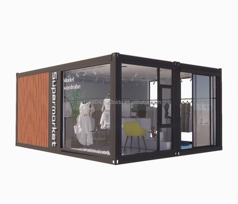 20ft Prefab 접는 컨테이너 50/75/100mm 웨브 샌드위치 패널 벽을 가진 집 접이성 접이성 작은 집