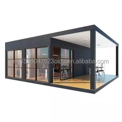 저렴한 20ft Knock Down 샌드위치 패널 휴대용 Prefab 호텔 컨테이너 알루미늄 합금 창문과 모듈형 집