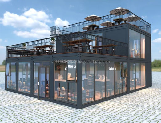 저렴한 20ft Knock Down 샌드위치 패널 휴대용 Prefab 호텔 컨테이너 알루미늄 합금 창문과 모듈형 집
