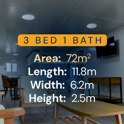 현대 40Ft 20Ft Prefab 할머니 아파트 빠른 건설 1 2 3 침실 확장 가능한 모바일 컨테이너 가정 사전 제조 운송 휴대용