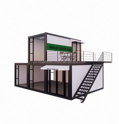 현대 디자인 40ft 고급 사전 제조 컨테이너 주택 알루미늄 합금 창문과 현대 생활