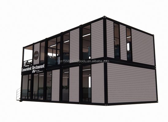 폴더블 휴대용 분리 가능한 20ft 40ft 모듈식 생활 컨테이너 하우스 알루미늄 합금 창문 건설 현장