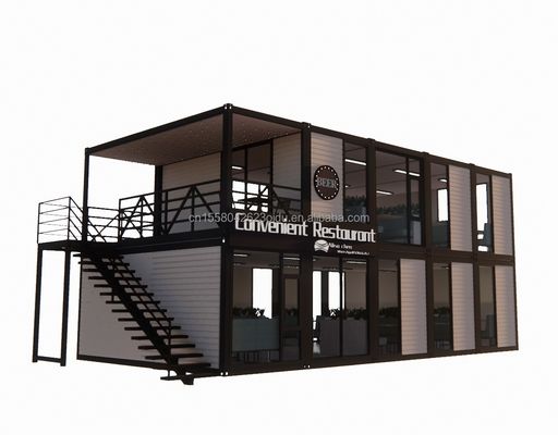 폴더블 휴대용 분리 가능한 20ft 40ft 모듈식 생활 컨테이너 하우스 알루미늄 합금 창문 건설 현장