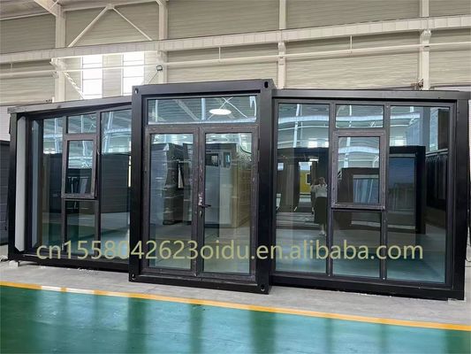맞춤형 색상 40ft 20ft Prefab 컨테이너 하우스 3 침실 이동식 접이식 확장식 강철 샌드위치 패널 야외