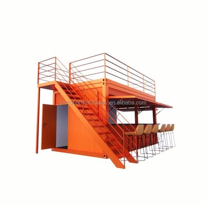 20ft 맞춤형 평면 포장 빠른 설치 목재 컨테이너 가공 집 정원 바와 젤로화 철 제곱 튜브