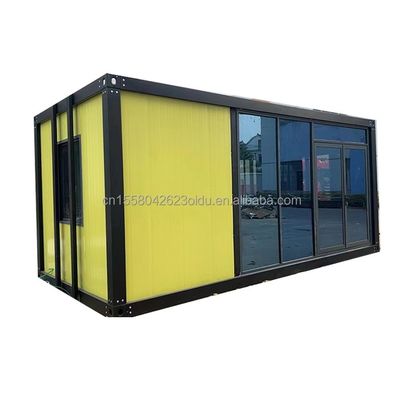 20ft 또는 40ft 이동 폴딩 컨테이너 하우스 피난처 챔버를 위한 주요 구조로 진열제철 정면 튜브를 사용하여