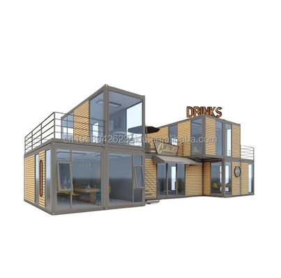 현대 디자인 20ft 또는 40ft 음식 바 카페 슈퍼마켓 상점 컨테이너 상점 사용자 정의 평면 패키지 전공 주택