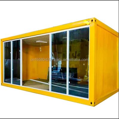 20ft 또는 40ft 이동 폴딩 컨테이너 하우스 피난처 챔버를 위한 주요 구조로 진열제철 정면 튜브를 사용하여