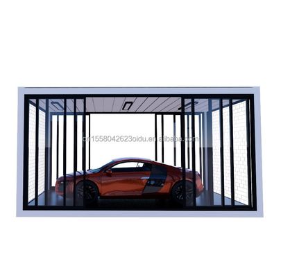 크리스탈 글래스 상점 디자인 20ft 이동식 전조 주택은 진료 철강 구부러기 180g 및 알루미늄 합금 창문