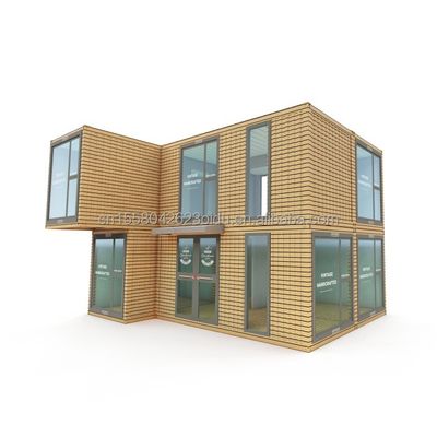 샌드위치 패널과 진열 된 철강 구부리기로 만든 야외 사무실 거주용 현대적인 두 층 전공 농장