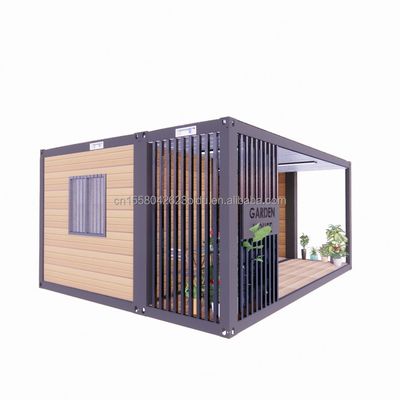 고급 정원 스튜디오와 함께 20ft 목재 집의 맞춤형 색상 평면 패키지 컨테이너 및 모바일 바 재료 사용