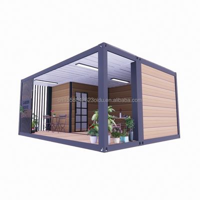 고급 정원 스튜디오와 함께 20ft 목재 집의 맞춤형 색상 평면 패키지 컨테이너 및 모바일 바 재료 사용