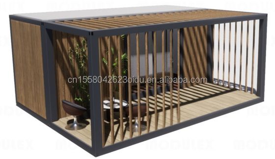 20ft 고급 프리팩트 목재 집 부엌 욕실과 야외 BBQ 평면 팩 간단한 설치 재료