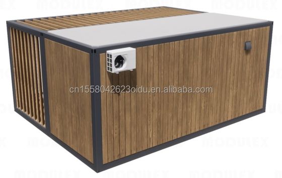 20ft 고급 프리팩트 목재 집 부엌 욕실과 야외 BBQ 평면 팩 간단한 설치 재료