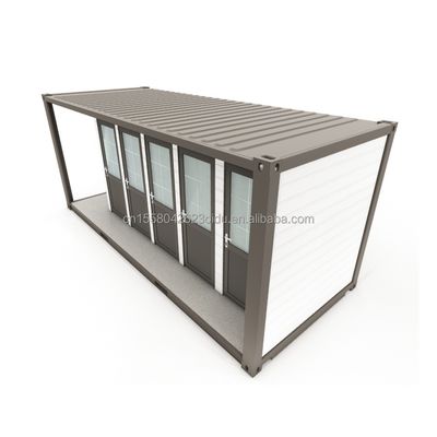 야외 화장실 수정 운송 컨테이너 스타일 20ft 또는 40ft 알루미늄 합금 창문과 함께 강철 및 샌드위치 패널로 만들어