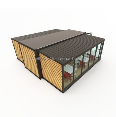 알루미늄 합금 창문 현대 40ft 20ft 강철 컨테이너 모듈 빠른 조립 홈 확장 쇼핑몰 커피숍