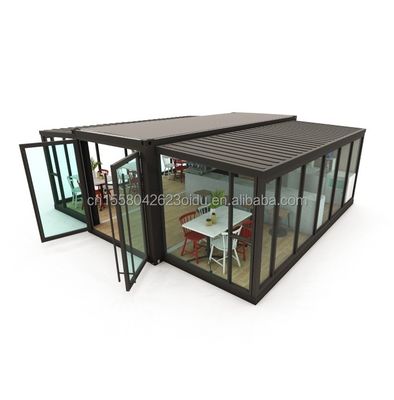 알루미늄 합금 창문 현대 40ft 20ft 강철 컨테이너 모듈 빠른 조립 홈 확장 쇼핑몰 커피숍