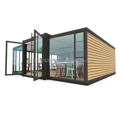 알루미늄 합금 창문 현대 40ft 20ft 강철 컨테이너 모듈 빠른 조립 홈 확장 쇼핑몰 커피숍