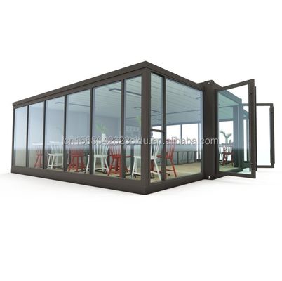알루미늄 합금 창문 현대 40ft 20ft 강철 컨테이너 모듈 빠른 조립 홈 확장 쇼핑몰 커피숍