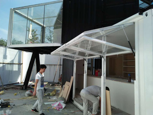맞춤형 색상 및 알루미늄 합금 창문 20ft 고급 컨테이너 방 판매 부스 커피숍 경호자 상자 바