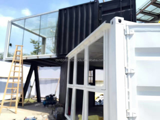 맞춤형 색상 및 알루미늄 합금 창문 20ft 고급 컨테이너 방 판매 부스 커피숍 경호자 상자 바