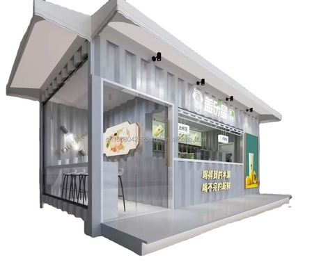 20ft 10ft 미니 팝업 상점 컨테이너 커피숍 바 패스트 푸드 레스토랑 편의점 슈퍼마켓용 키오스크 부스